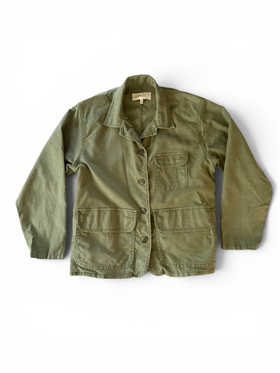 THE GREAT. Jackets & Blazers - THE GREAT army green jacket  utility chore coat  style lightweight size 1 small